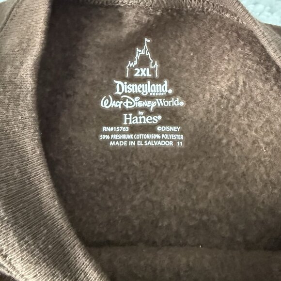 Disneyland Resort Walt Disney World 2XL Goofy Sweatshirt Hanes Brown HTF - Picture 4 of 12